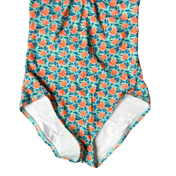 Marc by Marc Jacobs Jerrie Rose One Piece Swimsuit in Pale Jade Multi Size Small - Picture 11 of 15